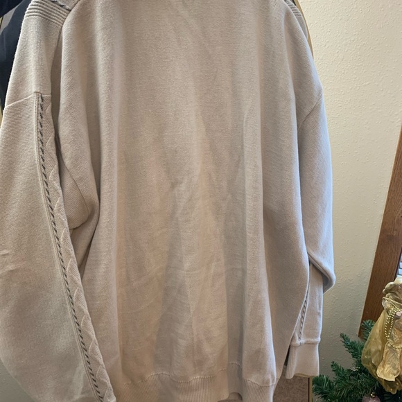 Vintage Norm Thompson men’s Beige Cardigan with Patterned Design - Picture 7 of 7